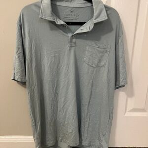 Free Fly - Light Blue Green‎ Polo with Pocket - XL